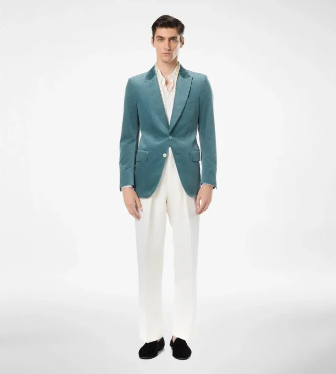 Veste en velours à micro-pois Veste en velours à micro-pois