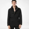 Veste militaire en coton et soie