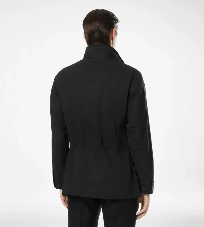 Veste militaire en coton et soie