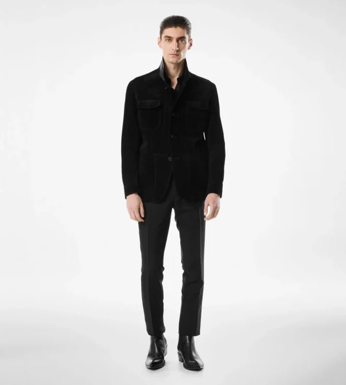 Veste militaire en daim cachemire Veste militaire en daim cachemire