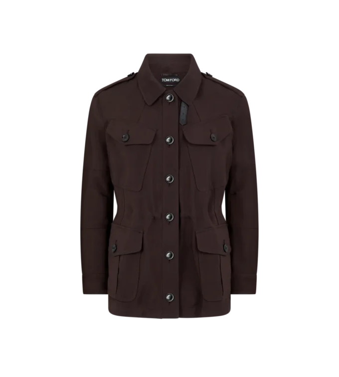 Veste militaire en laine mélangée Veste militaire en laine mélangée
