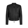 Veste motard en cuir grainé Veste motard en cuir grainé
