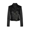 Veste motard en cuir plongé brillant Veste motard en cuir plongé brillant