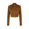 Veste officier en cuir d’agneau pleine fleur Veste officier en cuir d’agneau pleine fleur