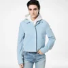 Veste oversize en daim d’agneau souple Veste oversize en daim d’agneau souple