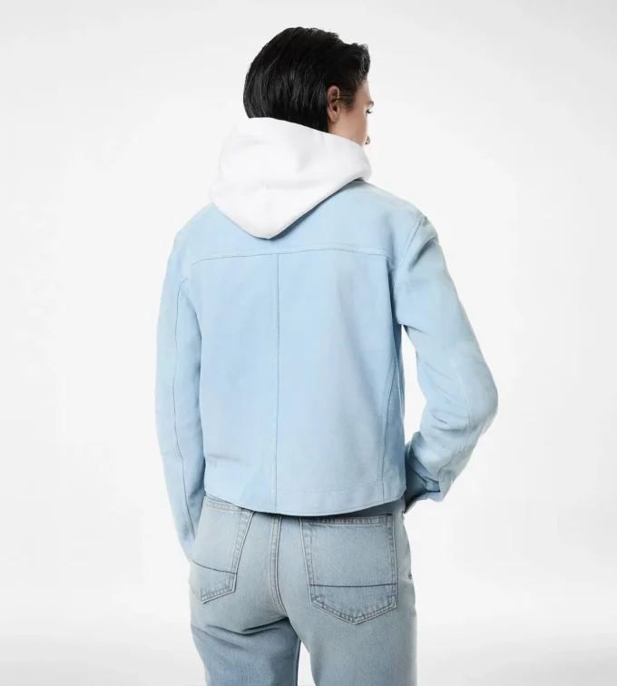 Veste oversize en daim d’agneau souple Veste oversize en daim d’agneau souple