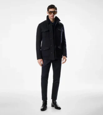Veste à quatre poches en twill double fendable