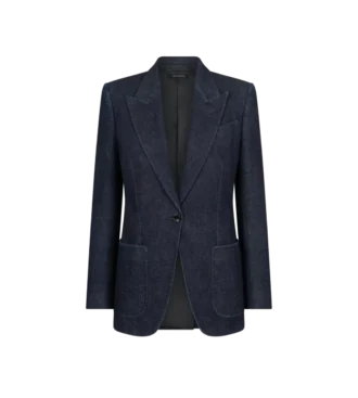 Veste à revers en pointe et boutonnage simple