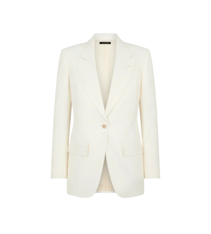 Veste à revers en pointe et simple boutonnage Wallis