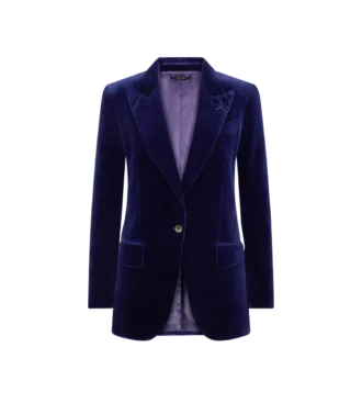 Veste à revers en pointe et simple boutonnage Wallis