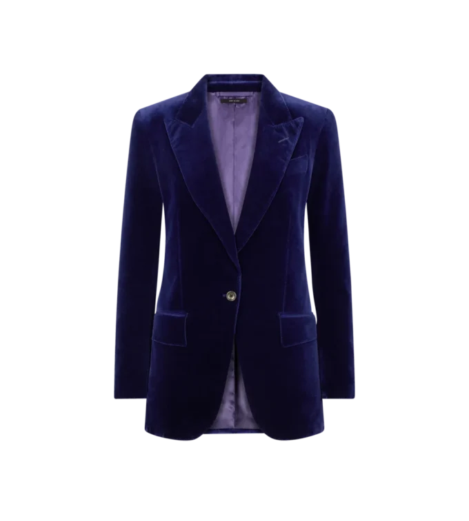 Veste à revers en pointe et simple boutonnage Wallis