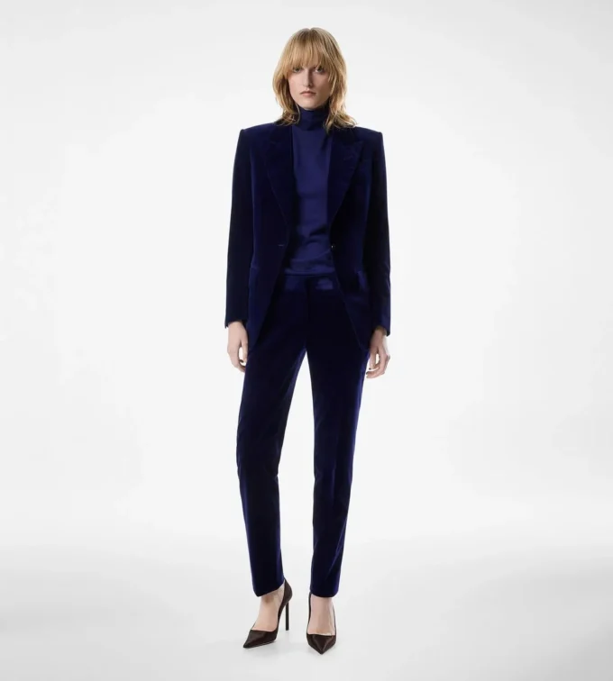Veste à revers en pointe et simple boutonnage Wallis
