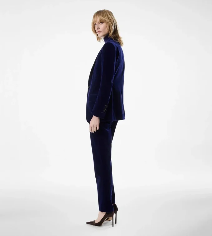 Veste à revers en pointe et simple boutonnage Wallis