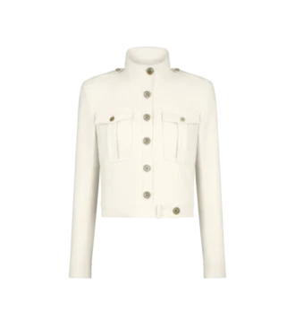 Veste safari courte à col montant