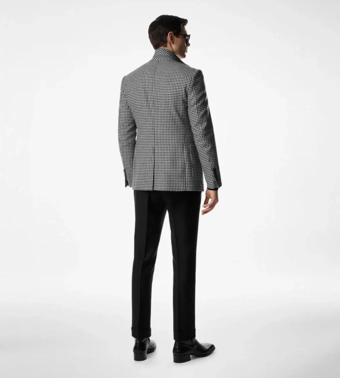 Veste Shelton à motif pied-de-poule