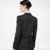 Veste simple boutonnage en laine et coton barathea rayée Veste simple boutonnage en laine et coton barathea rayée