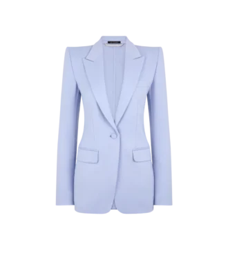 Veste simple boutonnage en laine légère double face