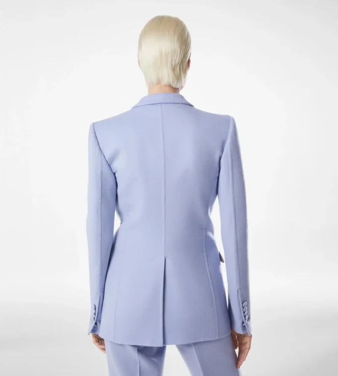 Veste simple boutonnage en laine légère double face Veste simple boutonnage en laine légère double face