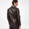 Veste western en cuir grainé de buffle Veste western en cuir grainé de buffle