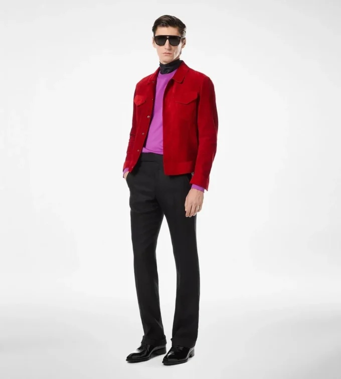 Veste western en daim cachemire Veste western en daim cachemire